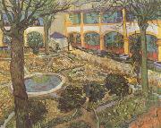 Vincent Van Gogh The Courtyard of the Hosptial at Arles (nn04) oil painting on canvas